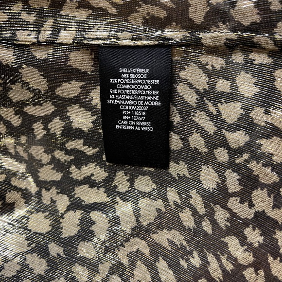 Alice + Olivia Elliot Gold Ruffle Blouse Large NWT - Picture 8 of 10